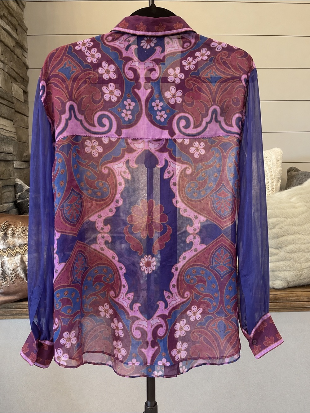 NWT Johnny Was Jade Itzel Silk Shirt Size S